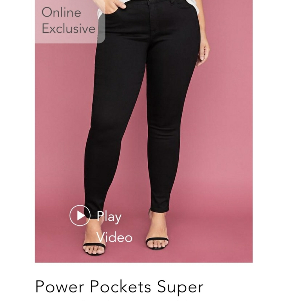 Lane Bryant Power Pockets Mid Rise Super Stretch S